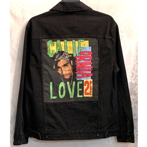 tupac denim jacket cotton on